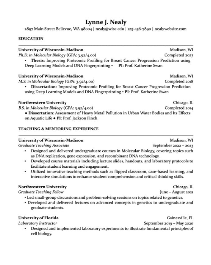 Assistant Professor CV Maker