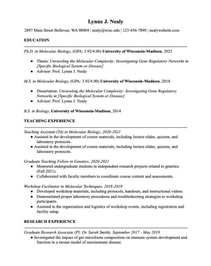 Teaching Professor Resume Builder